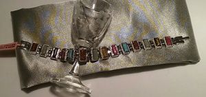 Magnetic Multigemstone  Silverstone Bracelet